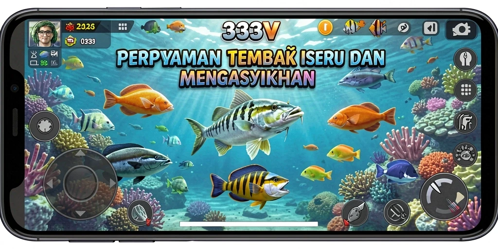 Screenshot 333V menampilkan gameplay seru Tembak Ikan.
