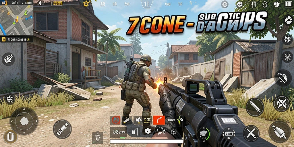 Tangkapan layar dari gameplay seru 7CONE dalam mode TPS.
