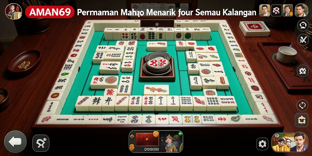 Screenshot gameplay menunjukkan momen seru dalam permainan Mahjong.