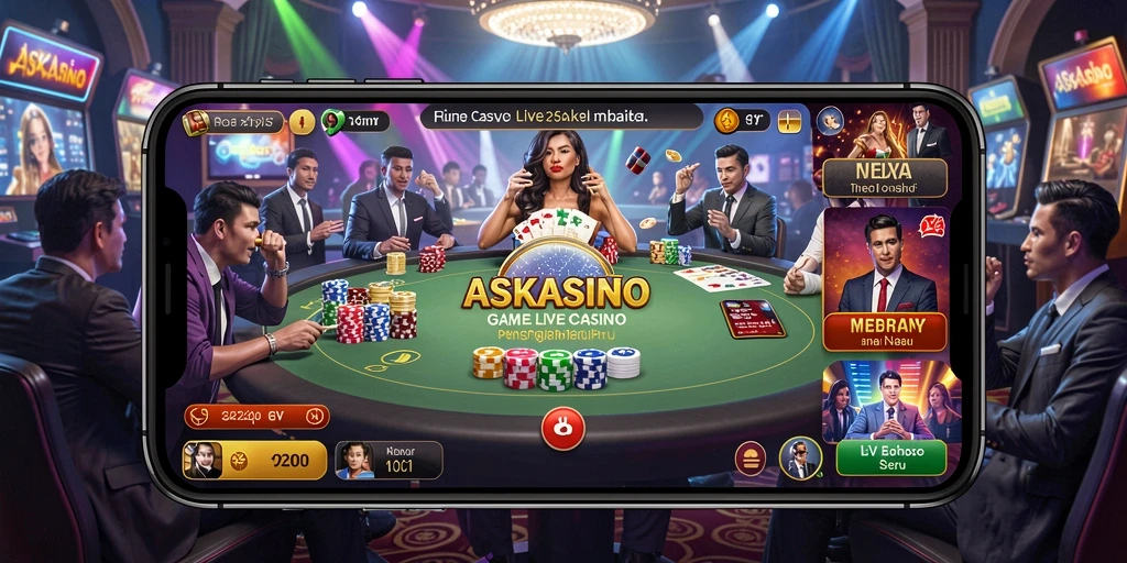Tangkapan layar menunjukkan dealer Live Casino yang ramah dalam aksi.