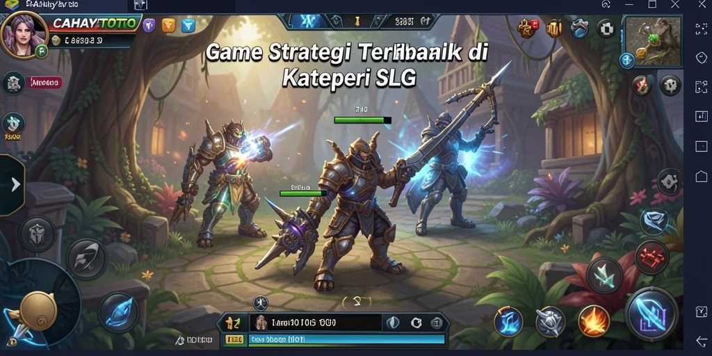 Screenshot CAHAYATOTO menampilkan pertempuran strategi yang intens.