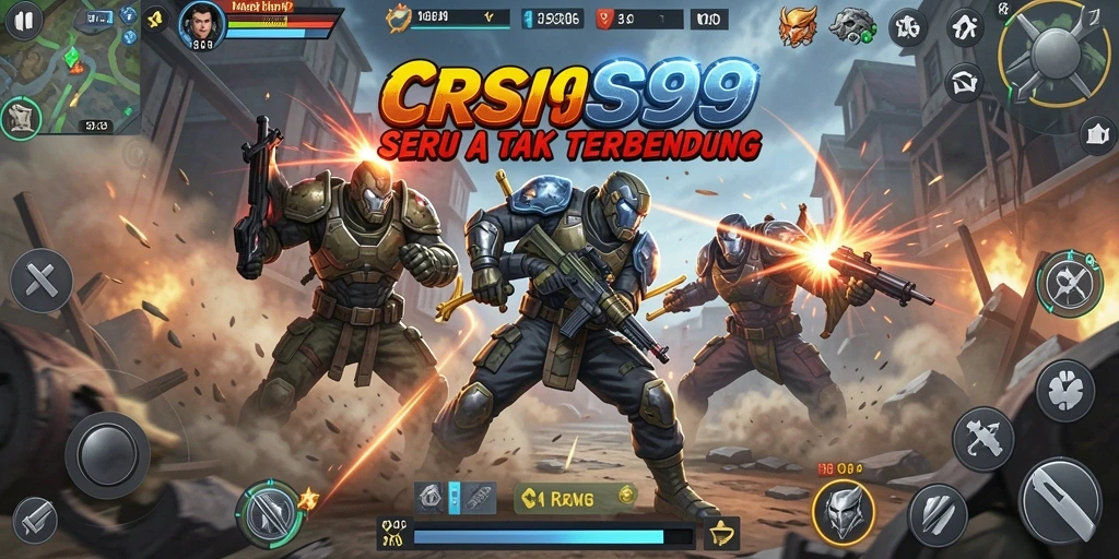 Tampilan gameplay aksi yang mendebarkan di CRS99.
