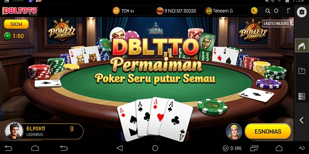 Tampilan gameplay Poker yang seru dan interaktif di DBLTOTO.