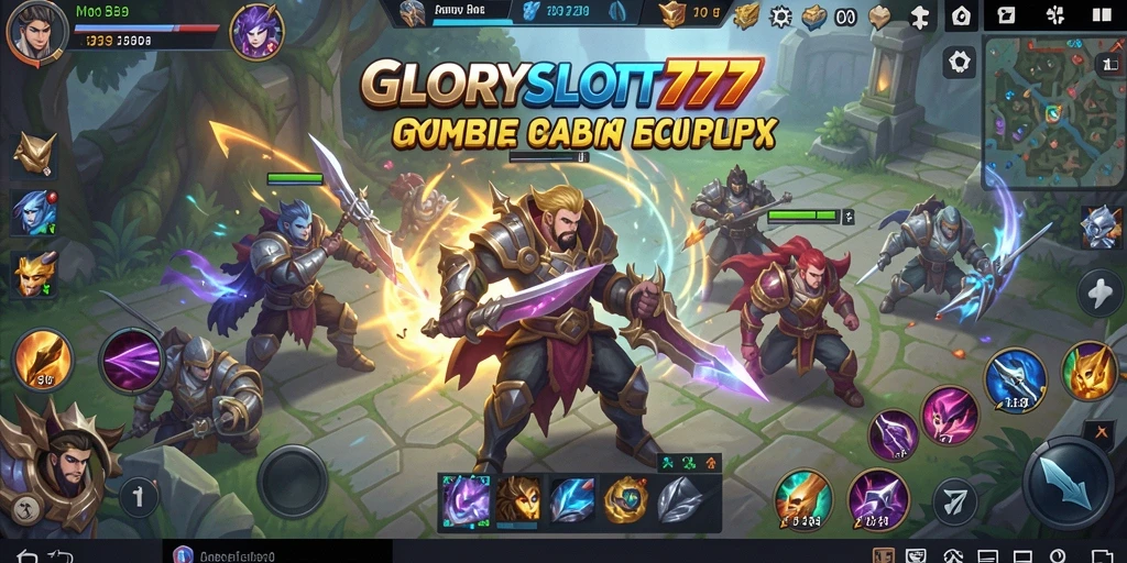 Gameplay MOBA seru dalam GLORYSLOT777 yang penuh strategi.