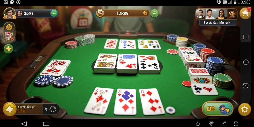 Tampilan gameplay Gaple yang mengasyikkan di IDR89.