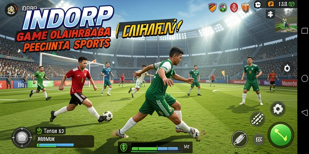 Screenshot INDORP menampilkan aksi seru dalam permainan olahraga.