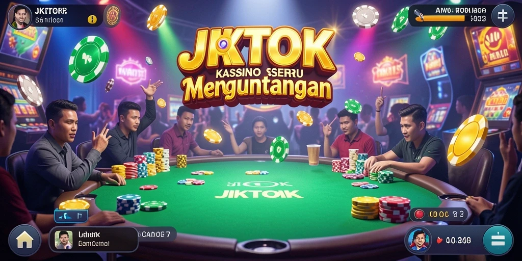 Screenshot utama JKTOK menampilkan momen seru saat bermain game Kasino.