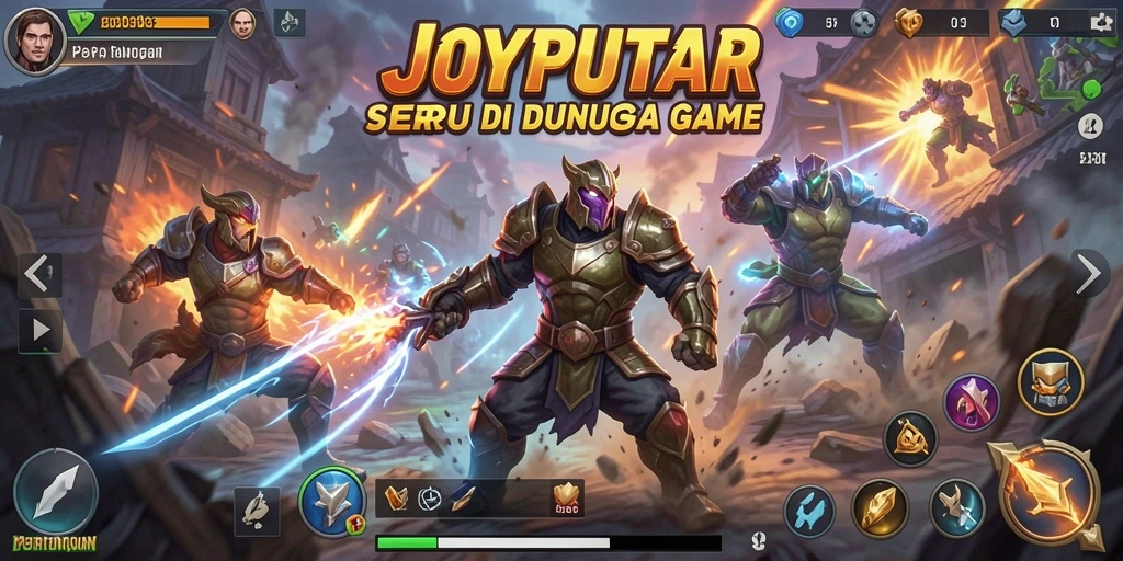 Tangkapan layar utama dari JOYPUTAR menampilkan momen pertarungan yang mendebarkan.