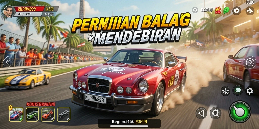 Tampilan menarik dari gameplay balap KURNIA898.