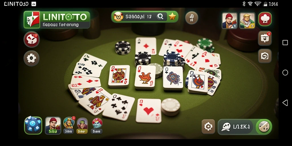 Tampilan menarik dari gameplay seru Gaple di LINITOTO.