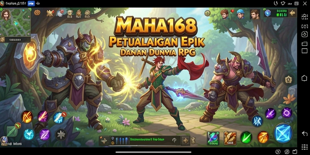 Tangkapan layar gameplay MAHA168 yang menampilkan aksi petualangan RPG.