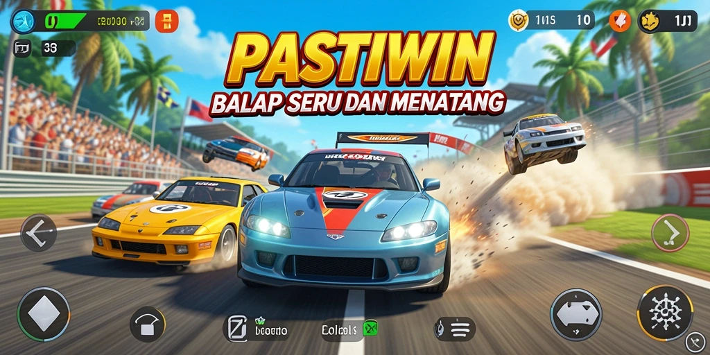 Gameplay seru PASTIWIN yang menampilkan balapan menegangkan.