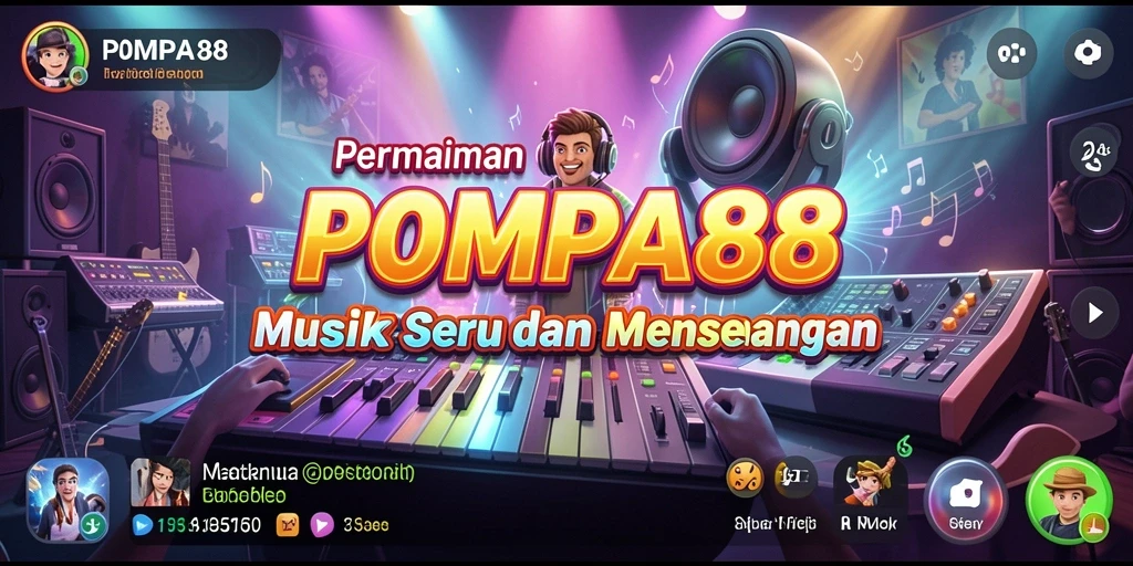 Screenshot POMPA88 menampilkan gameplay menyenangkan dengan iringan musik.
