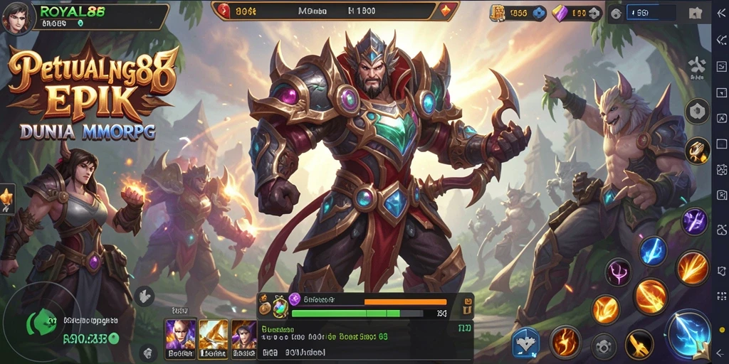 Tampilan gameplay seru dari ROYAL88 dengan aksi petualangan MMORPG.