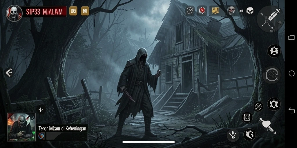 Tangkapan layar SIP33 yang menampilkan gameplay Horror yang mencekam.